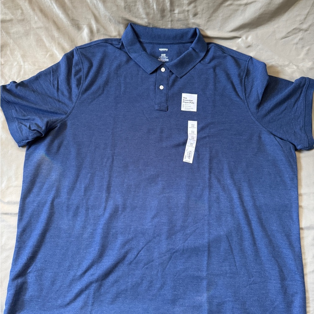 Sonoma Men's Blue Polo Shirt 3XB